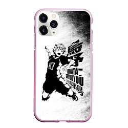 Чехол iPhone 11 Pro матовый Шоё Хината удар сверху Haikyuu!!, цвет: 3D-розовый