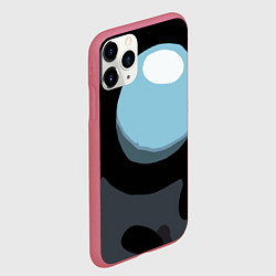 Чехол iPhone 11 Pro матовый Among Us, цвет: 3D-малиновый — фото 2