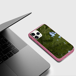 Чехол iPhone 11 Pro матовый Летние дубы, цвет: 3D-малиновый — фото 2
