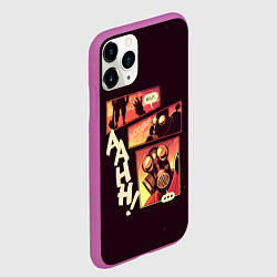 Чехол iPhone 11 Pro матовый Пиро за работой, цвет: 3D-фиолетовый — фото 2