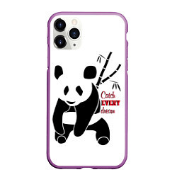 Чехол iPhone 11 Pro матовый Панда и сон, цвет: 3D-фиолетовый