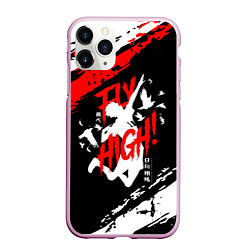 Чехол iPhone 11 Pro матовый FLY HIGH! Haikyu!!, цвет: 3D-розовый