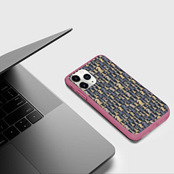 Чехол iPhone 11 Pro матовый Шахматист, цвет: 3D-малиновый — фото 2