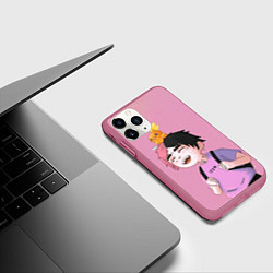 Чехол iPhone 11 Pro матовый Young Lil Peep, цвет: 3D-малиновый — фото 2
