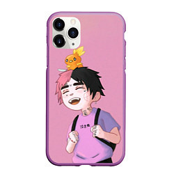 Чехол iPhone 11 Pro матовый Young Lil Peep, цвет: 3D-фиолетовый