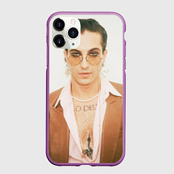 Чехол iPhone 11 Pro матовый Maneskin, цвет: 3D-фиолетовый