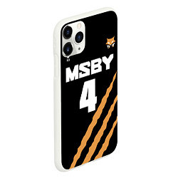 Чехол iPhone 11 Pro матовый 4 MSBY BLACK JACKALS, цвет: 3D-белый — фото 2