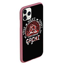 Чехол iPhone 11 Pro матовый Boss of gym, цвет: 3D-малиновый — фото 2