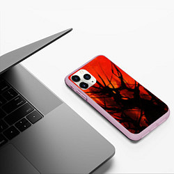 Чехол iPhone 11 Pro матовый ДРЕВО ХАОС 3D, цвет: 3D-розовый — фото 2