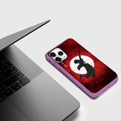 Чехол iPhone 11 Pro матовый Шоё Хината прыжок Haikyu!!, цвет: 3D-фиолетовый — фото 2