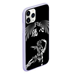 Чехол iPhone 11 Pro матовый FLY ХИНАТА, цвет: 3D-светло-сиреневый — фото 2