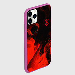 Чехол iPhone 11 Pro матовый БЕРСЕРК красками, цвет: 3D-фиолетовый — фото 2