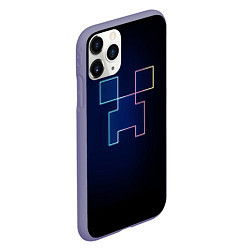 Чехол iPhone 11 Pro матовый Неоновый крипер, цвет: 3D-серый — фото 2