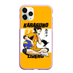 Чехол iPhone 11 Pro матовый Юу Нишиноя из Карасуно Haikyu!!, цвет: 3D-розовый