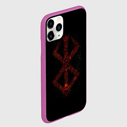 Чехол iPhone 11 Pro матовый Логотип с рукой, цвет: 3D-фиолетовый — фото 2