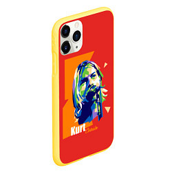 Чехол iPhone 11 Pro матовый Kurt Cobain, цвет: 3D-желтый — фото 2