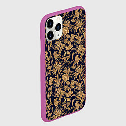Чехол iPhone 11 Pro матовый Versace классические узоры, цвет: 3D-фиолетовый — фото 2