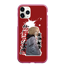 Чехол iPhone 11 Pro матовый Tokyo Revengers anime, цвет: 3D-малиновый