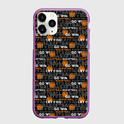 Чехол iPhone 11 Pro матовый BASKETBALL, цвет: 3D-фиолетовый