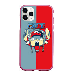 Чехол iPhone 11 Pro матовый Сопливый Тони Тони Чоппер One Piece, цвет: 3D-малиновый