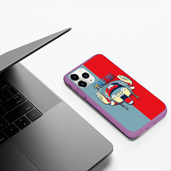 Чехол iPhone 11 Pro матовый Сопливый Тони Тони Чоппер One Piece, цвет: 3D-фиолетовый — фото 2