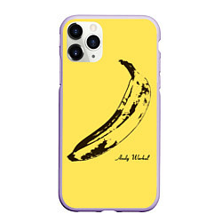 Чехол iPhone 11 Pro матовый Энди Уорхол - Банан, цвет: 3D-светло-сиреневый
