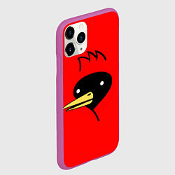 Чехол iPhone 11 Pro матовый Омская Птица, цвет: 3D-фиолетовый — фото 2