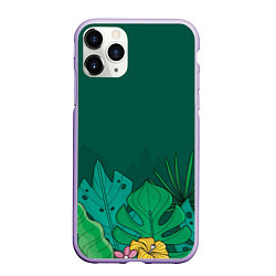 Чехол iPhone 11 Pro матовый Мои джунгли, цвет: 3D-светло-сиреневый
