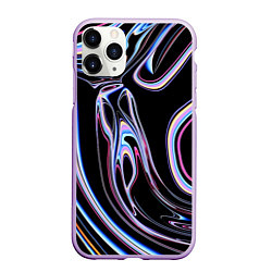 Чехол iPhone 11 Pro матовый Скин - Темная материя, цвет: 3D-сиреневый