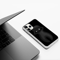 Чехол iPhone 11 Pro матовый Что?, цвет: 3D-белый — фото 2