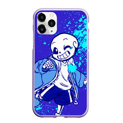 Чехол iPhone 11 Pro матовый UNDERTALE SANS BLUE, цвет: 3D-светло-сиреневый