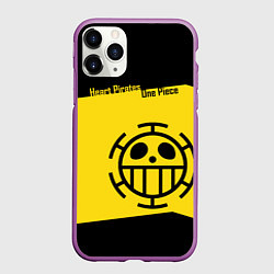 Чехол iPhone 11 Pro матовый Пираты Сердца One Piece, цвет: 3D-фиолетовый