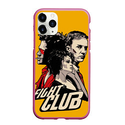 Чехол iPhone 11 Pro матовый Бойцовский Клуб Три личности, цвет: 3D-малиновый