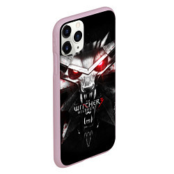 Чехол iPhone 11 Pro матовый THE WITCHER LOGO, цвет: 3D-розовый — фото 2