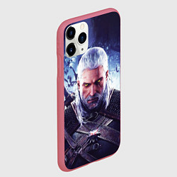 Чехол iPhone 11 Pro матовый THE WITCHER GERALT OF RIVIA, цвет: 3D-малиновый — фото 2
