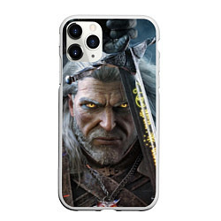 Чехол iPhone 11 Pro матовый THE WITCHER ГЕРАЛЬТ, цвет: 3D-белый