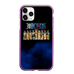 Чехол iPhone 11 Pro матовый Пират Соломенной Шляпы One Piece, цвет: 3D-фиолетовый