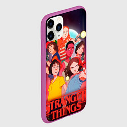 Чехол iPhone 11 Pro матовый Очень Странные Дела Арт, цвет: 3D-фиолетовый — фото 2