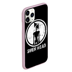 Чехол iPhone 11 Pro матовый СИРЕНОГОЛОВЫЙ ЧБ, цвет: 3D-розовый — фото 2