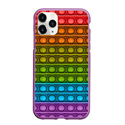 Чехол iPhone 11 Pro матовый ИГРУШКА POP it, цвет: 3D-фиолетовый