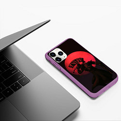 Чехол iPhone 11 Pro матовый Красная луна, цвет: 3D-фиолетовый — фото 2