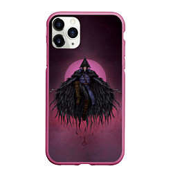 Чехол iPhone 11 Pro матовый Ворон охотник, цвет: 3D-малиновый