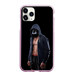 Чехол iPhone 11 Pro матовый СПОРТИВНЫЙ КОТ FITNESS CAT Z, цвет: 3D-розовый