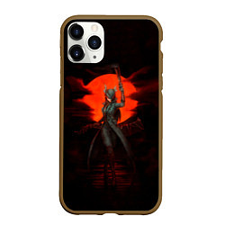 Чехол iPhone 11 Pro матовый Blood moon, цвет: 3D-коричневый