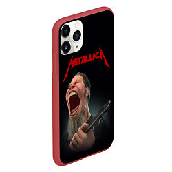 Чехол iPhone 11 Pro матовый James Alan Hetfield METALLICA Z, цвет: 3D-красный — фото 2