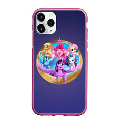 Чехол iPhone 11 Pro матовый Pony team, цвет: 3D-малиновый