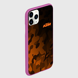 Чехол iPhone 11 Pro матовый KTM КТМ CAMO RACING, цвет: 3D-фиолетовый — фото 2