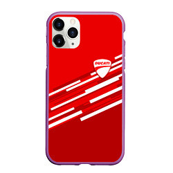 Чехол iPhone 11 Pro матовый DUCATI ДУКАТИ, цвет: 3D-фиолетовый