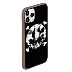 Чехол iPhone 11 Pro матовый One Piece team, цвет: 3D-коричневый — фото 2