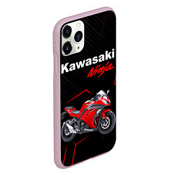 Чехол iPhone 11 Pro матовый KAWASAKI NINJA КАВАСАКИ, цвет: 3D-розовый — фото 2